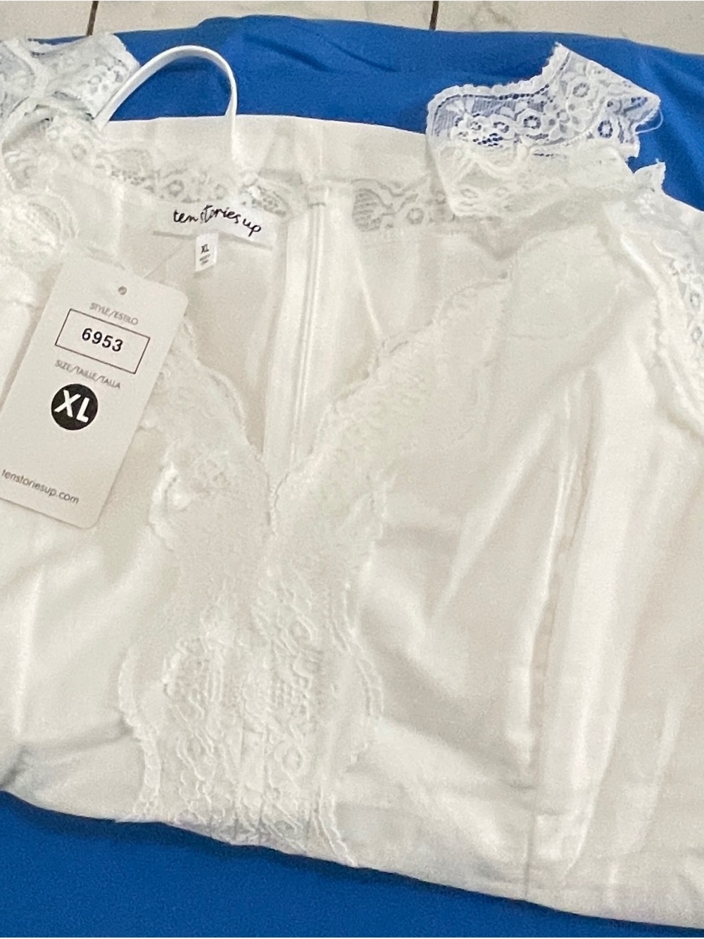 White Lace-Trim Women's Camisole Top